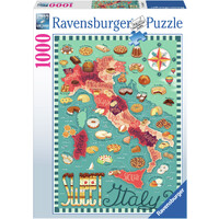 Map of Italy Sweet 1000 bitar Pussel Ravensburger Puzzle