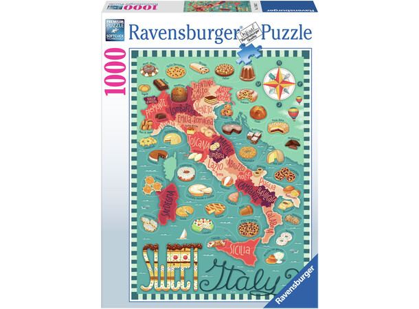 Map of Italy Sweet 1000 bitar Pussel Ravensburger Puzzle 