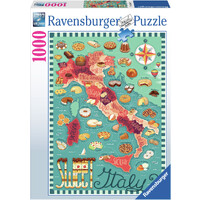 Map of Italy Sweet 1000 biter Puslespill Ravensburger Puzzle