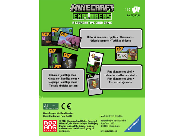 Minecraft Explorers Kortspill Norsk utgave