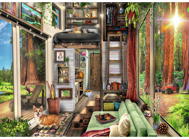 Redwood Forest Tiny House 1000 bitar Ravensburger Puzzle Pussel 