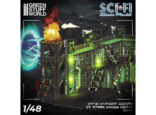 Sci-Fi Silicone Mould 1:48 Green Stuff World 