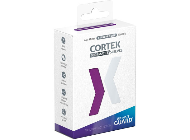 Sleeves Cortex Lila MATTE x100 66x91 Ultimate Guard Standard Size 