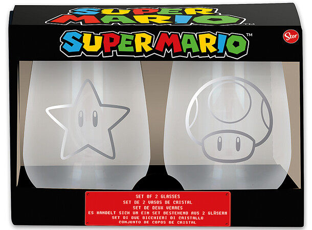Super Mario Glass - 2 stk