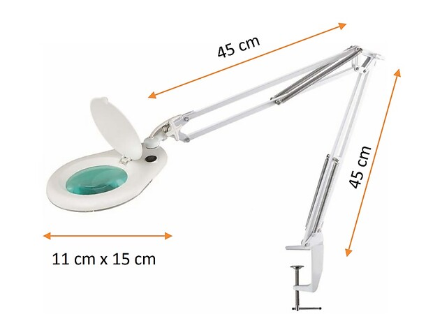UNILUX Zoom Lupelampe LED Lampe for miniatyr- og hobbyarbeid