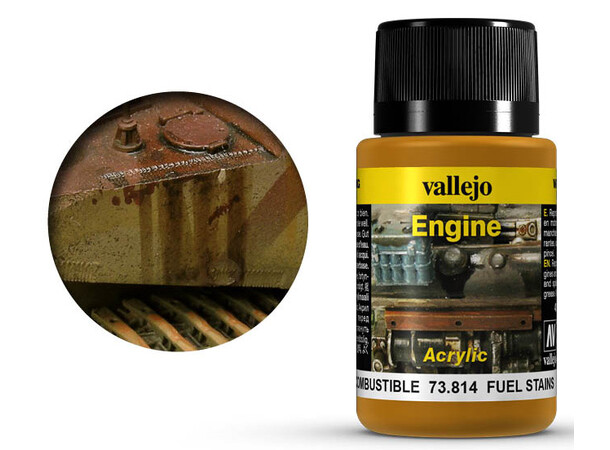 Vallejo Engine Fuel Stains - 40ml Weathering Effects - Acrylic