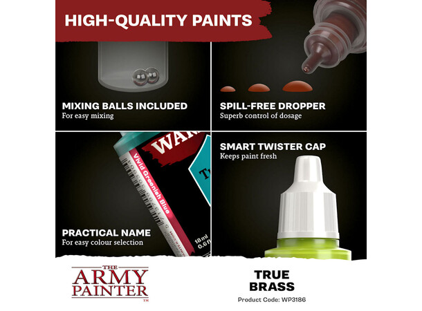 Warpaints Fanatic True Brass Army Painter Metallic