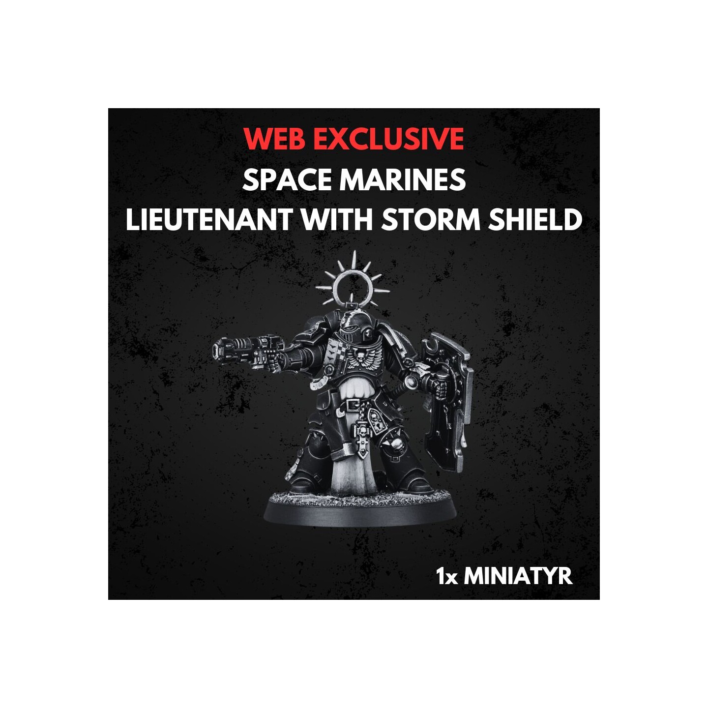 Space Marines Lieutenant Storm Shield Warhammer 40K