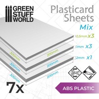 ABS Plasticard - A4 (7 ark) Green Stuff World