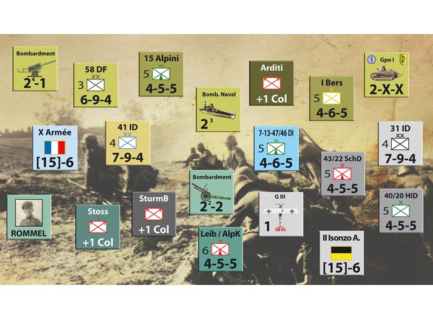 A Farewell to Arms Brädspel Italia 1917-1918 