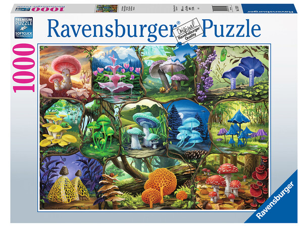 Beautiful Mushrooms 1000 biter Ravensburger Puzzle Puslespill