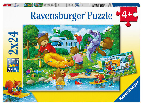 Camping Björner Pussel 2x24 bitar Ravensburger Puzzle 