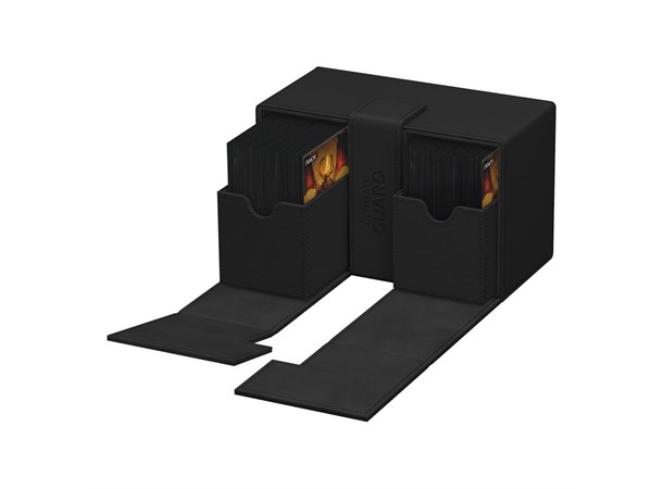 Card Box Twin Flip N Tray 160+ Svart Ultimate Guard Xenoskin Monocolor