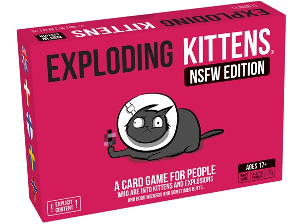 Exploding Kittens NSFW Ed Pink - Norsk Not Safe for Work Edition