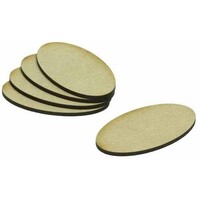 MDF baser Oval 75x42mm (15 st) 