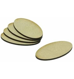 MDF baser Oval 75x42mm (15 stk)