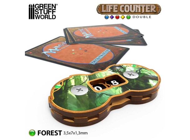 MTG Life Counter Forest För Magic the Gathering, D&D, Warhammer 