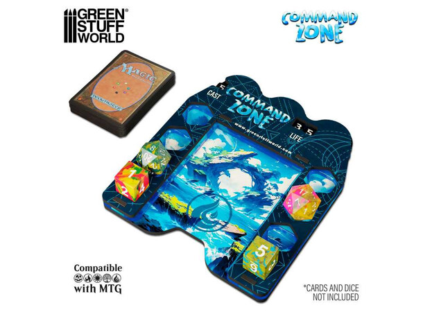 Magic Command Zone Tray - Island Green Stuff World 
