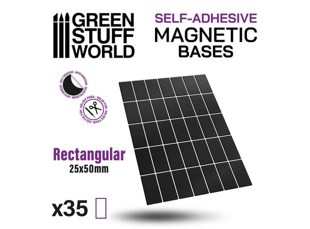 Magnetic Bases - 25x50mm (35 st) Green Stuff World 