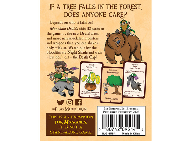 Munchkin Druids Expansion Expansion till Munchkin - 112 kort 