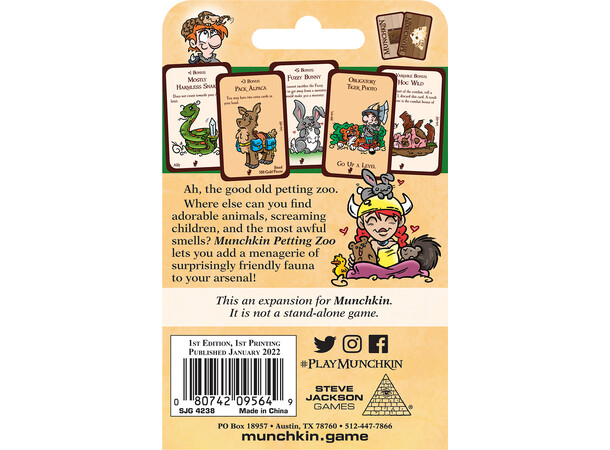 Munchkin Petting Zoo Expansion Utvidelse til Munchkin 