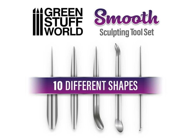 Sculpting Set Smooth - 5 stk Green Stuff World 