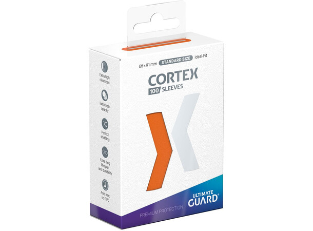 Sleeves Cortex Orange 100 st - 66x91 Ultimate Guard Standard Size 
