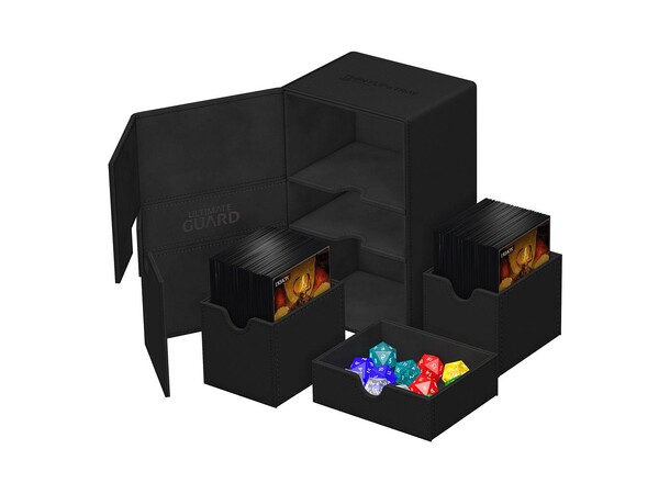Twin Flip N Tray 160+ Svart Ultimate Guard - Monocolor 