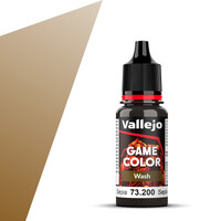 Vallejo Game Color Sepia Wash 18ml - Wash