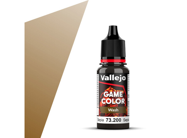Vallejo Game Color Sepia Wash 18ml - Wash 