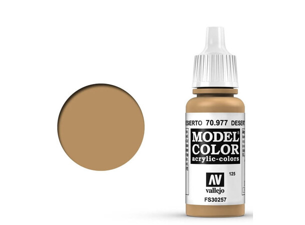 Vallejo Model Color Desert Yellow 17ml Tilsvarer 4796AP 