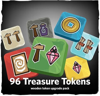 Dwellings of Eldervale Treasure Tokens Treasure Trove Wooden Token Set