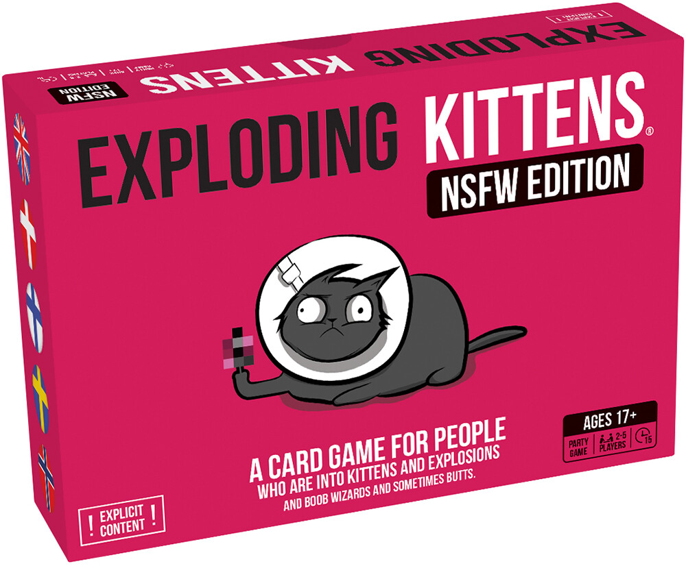Exploding Kittens NSFW Ed Pink - Norsk Not Safe for Work Edition