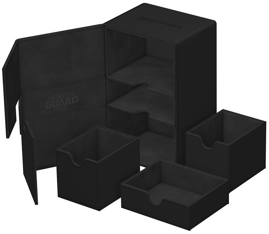 Twin Flip N Tray 160+ Svart Ultimate Guard - Monocolor