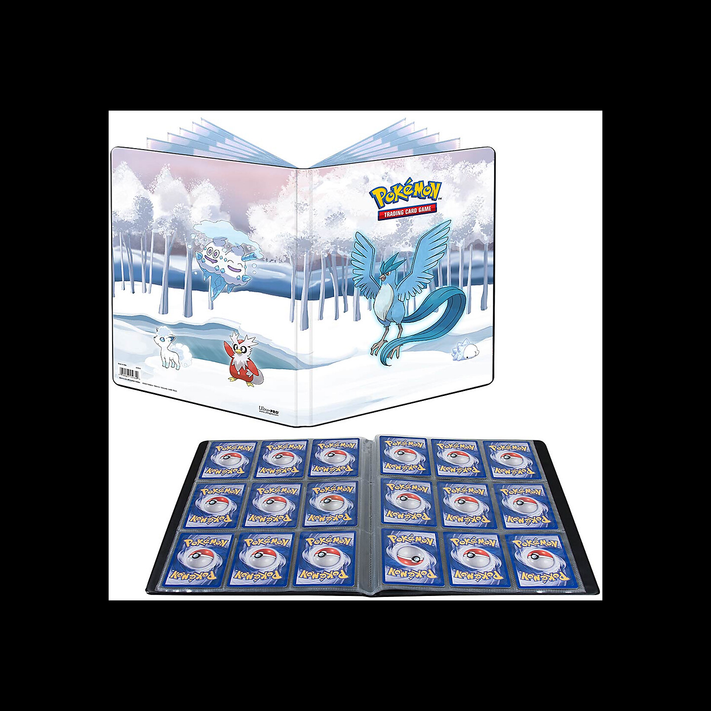 Album Pokemon 9 Pocket Frosted Forest Ultra Pro Portfolio - Plass til 180 kort