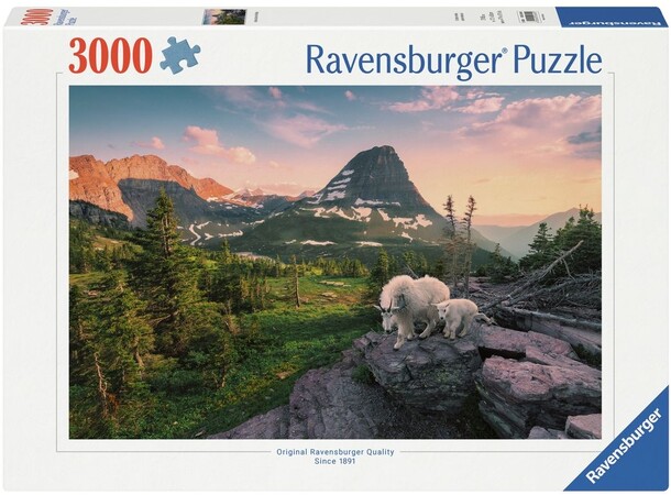 Alpine Goat With Baby 3000 biter Puslespill - Ravensburger Puzzle 