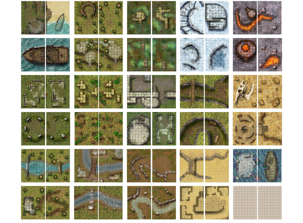 Book of Battle Mats BIG Wrecks/Ruins 