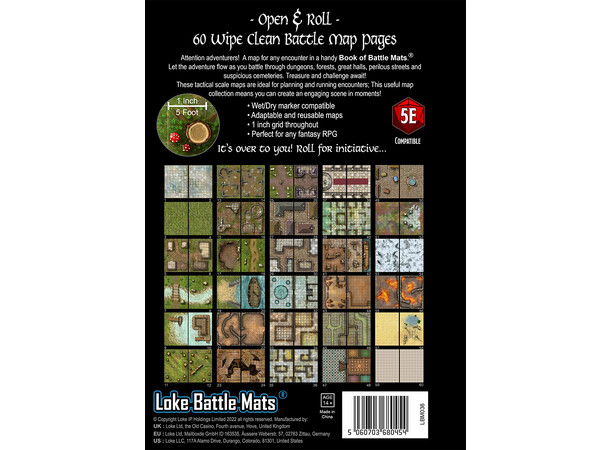 Book of Battlemats BIG Revised Edition Spiralbunden - 2,5 cm rutnät 