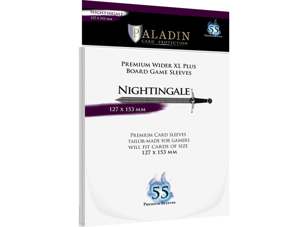 Brädspel Kortskydd 55 st 127x153 Paladin Nightingale Wider XL Plus 