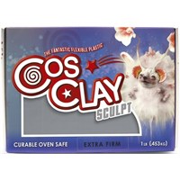 Cosclay Sculpting Clay Grey Extra Firm Hybrid Plastic / Rubber Polymer 0,45kg