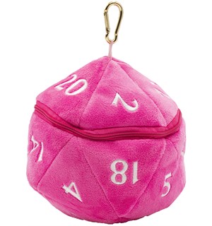Dice Bag Terningpose D20 - Hot Pink Plass til 50 RPG terninger 