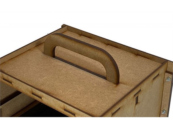 Figurkasse med metallhyller - Small Airas Box - 25x25x20 cm