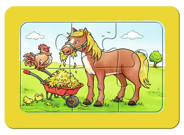 Goda djurvänner Pussel 3x6 bitar Ravensburger My First Puzzles 