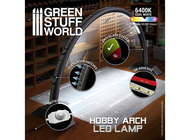 Hobby Arch LED Lamp - Darth Black Green Stuff World 