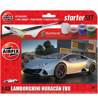 Lamborghini Huracan Evo Starter Set Airfix 1:43 Byggesett 11 cm