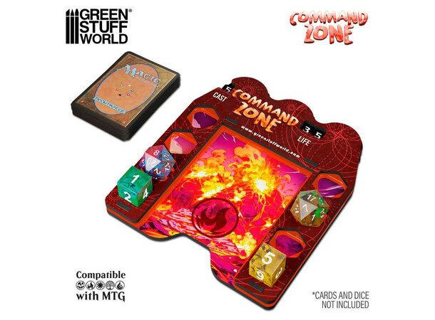 Magic Command Zone Tray - Mountain Green Stuff World 