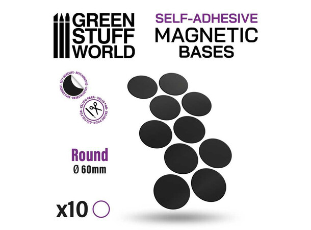 Magnetic Bases - 60mm (10 st) Green Stuff World 