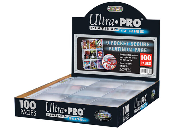 Plastficka 9-Pocket m/ Flap - 100 st Ultra Pro Premium Secure Pages 