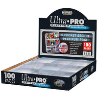 Plastlomme 9-Pocket m/ Flap - 100 stk Ultra Pro Premium Secure Pages