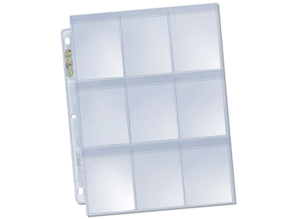 Plastlomme 9-Pocket m/ Flap - 100 stk Ultra Pro Premium Secure Pages 